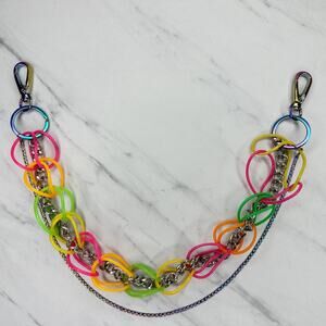 Rainbow Multi Strand Chain Pants Chain Wallet Chain 19" Chunky ✨